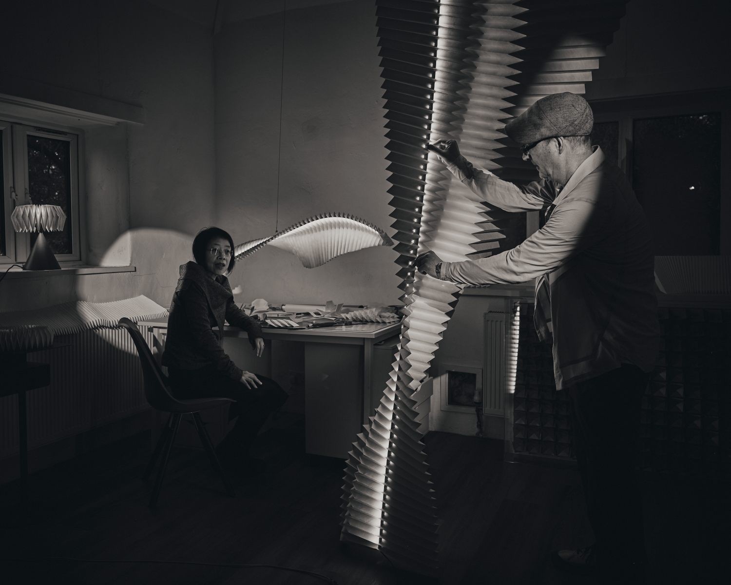 Ashley Bedford and Angela Fung behind the scene