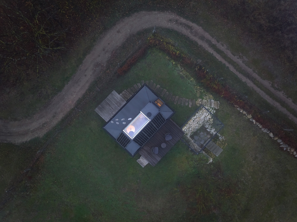 Cabin Devin areal view