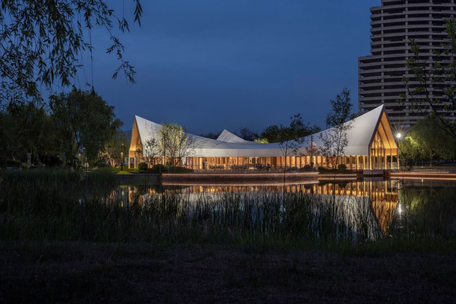 Jinmao Langfang Longhe Central Park Club by J+B Studios Architectural Lighting