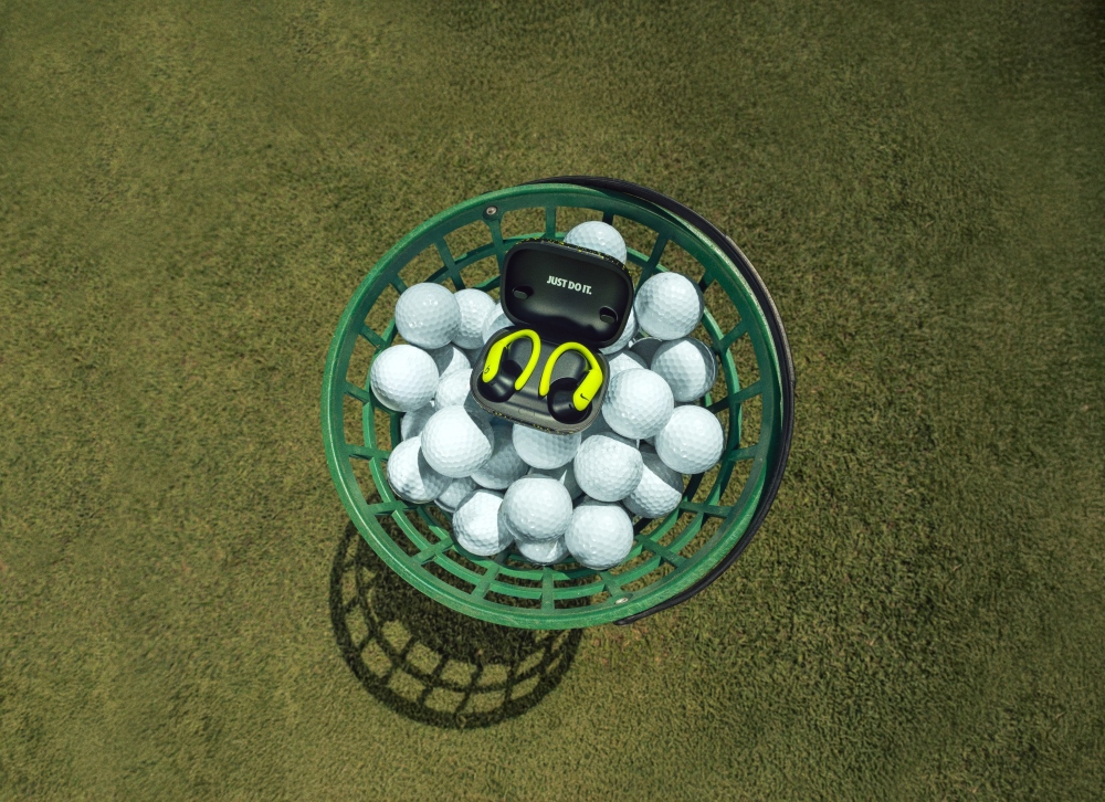 Nike x Powerbeats Pro 2 on golf court