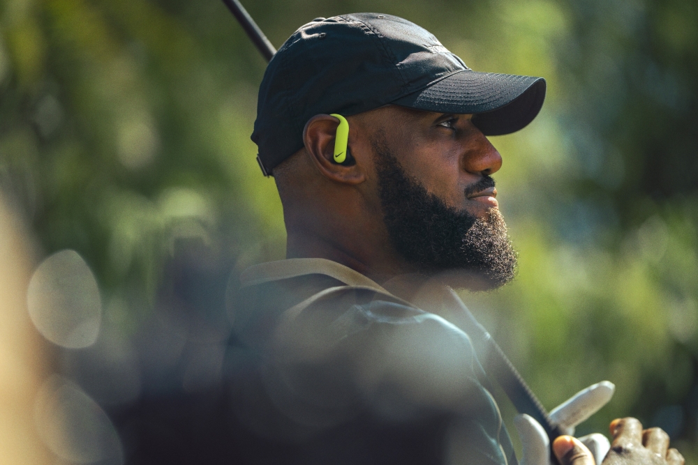 LeBron James wears Nike powerbeats pro 2