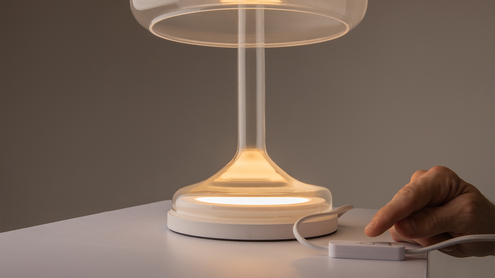 Spirito glass table lamp by Maytoni