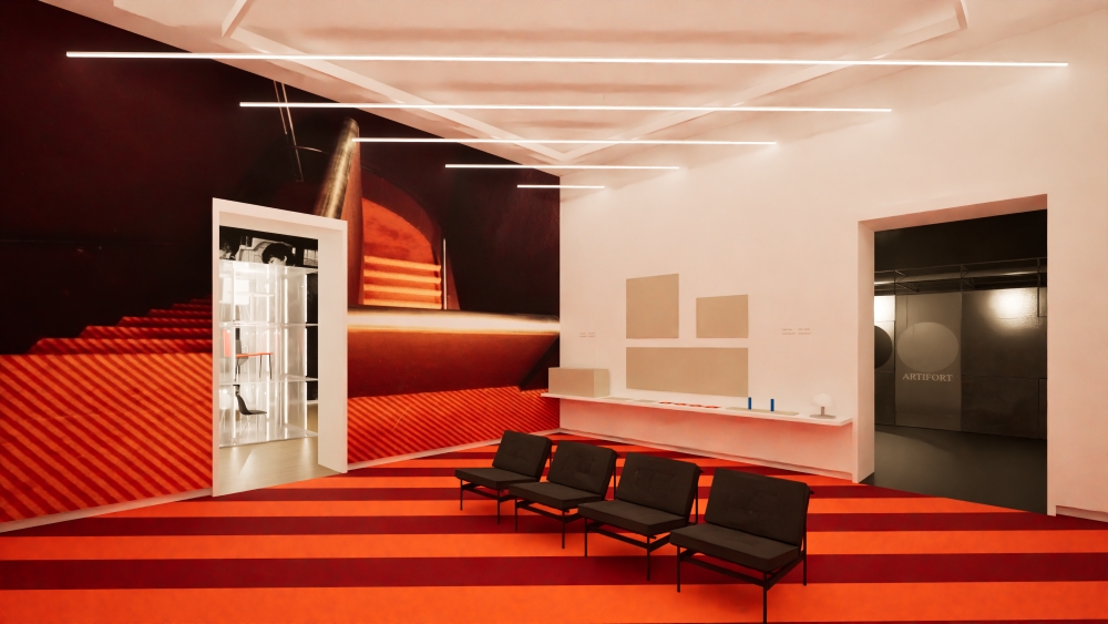 Visualization exhibition design Strijkers Studio, gallery on interior design in Kho Liang Ie – Mid-Century Modernist.