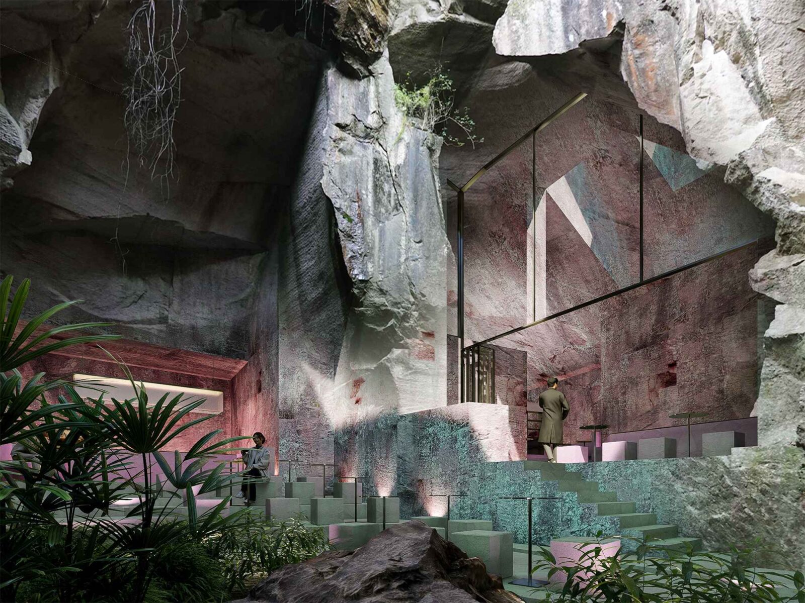 Hidden Stone Caves, Snakepan Island Shilily Retreat by line+ studio