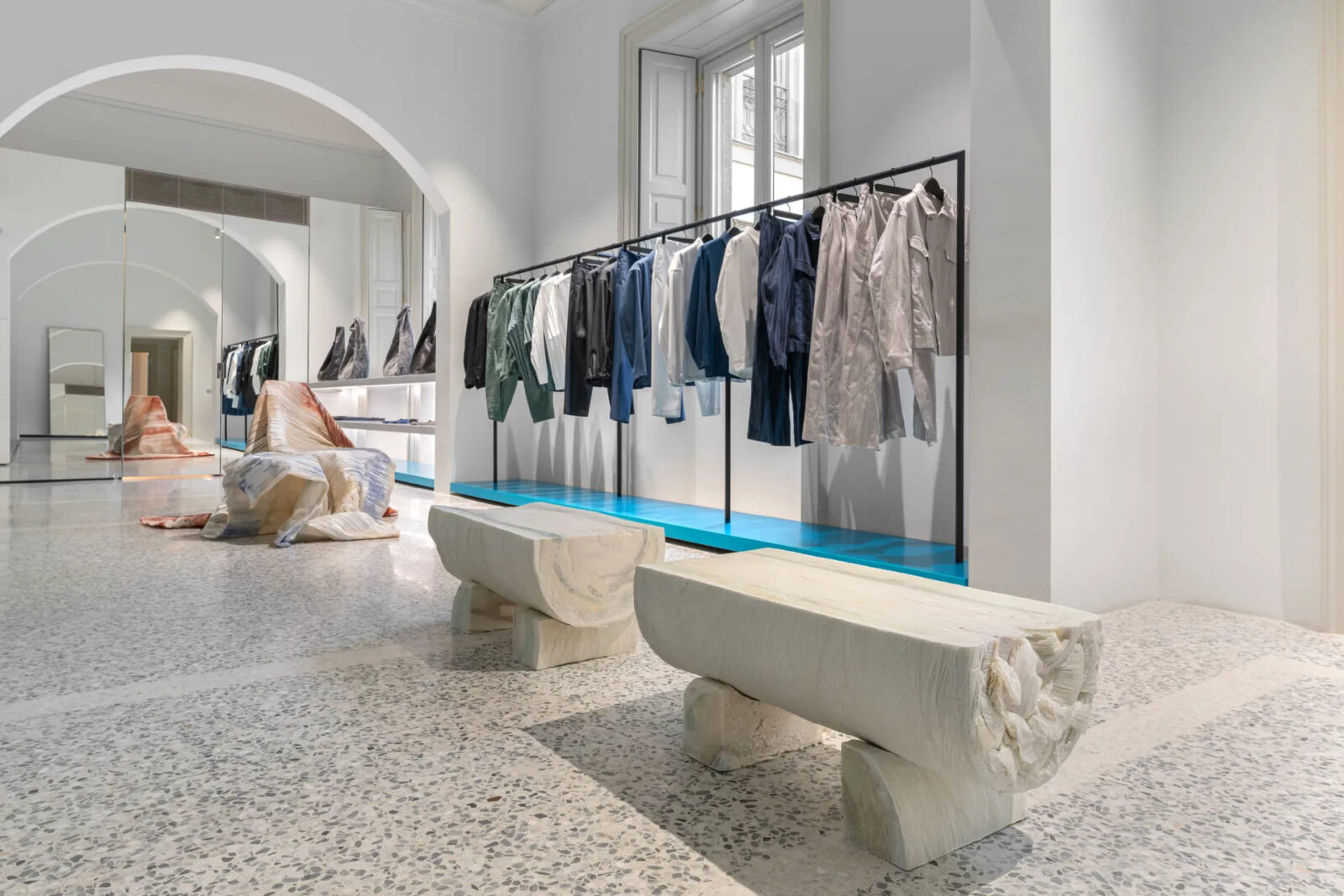 ISSEY MIYAKE store in Milan presents The Paper Log: Shell and Core