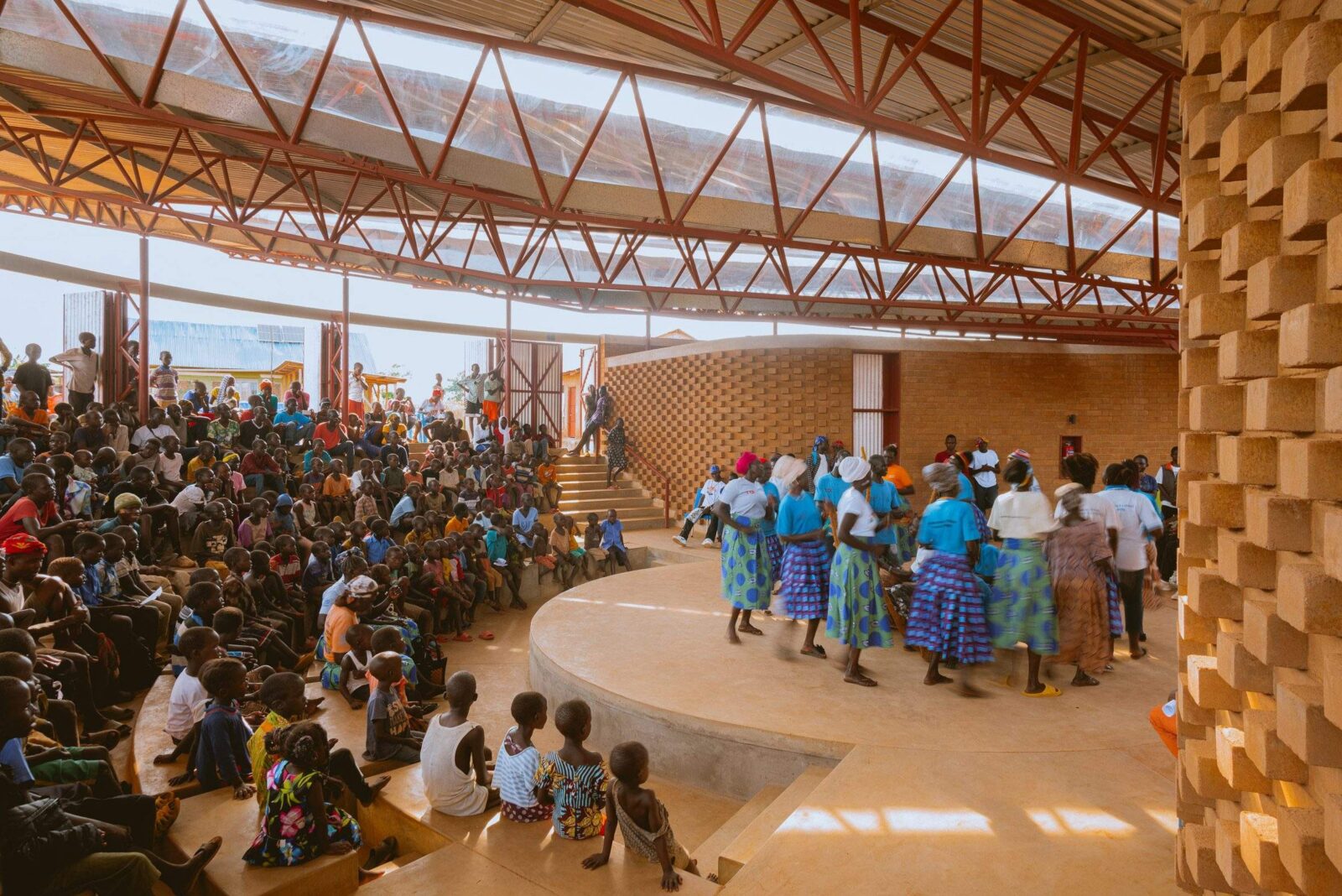 Bidi Bidi Refugee Settlement new Performance Arts Centre by Hassell and Localworks