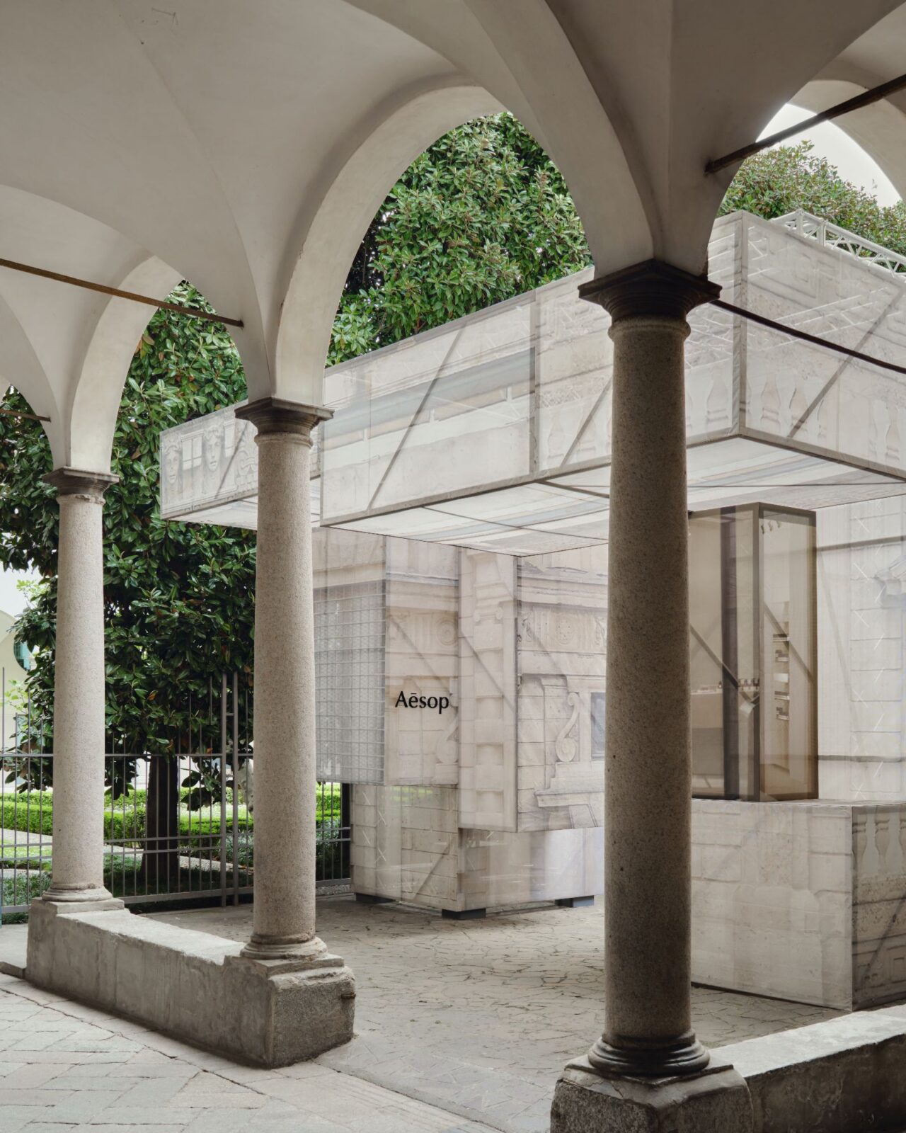 Aesop launches Aposē at Salone del Mobile, "The Factory of Light" installation by Rodney Eggleston of March Studio