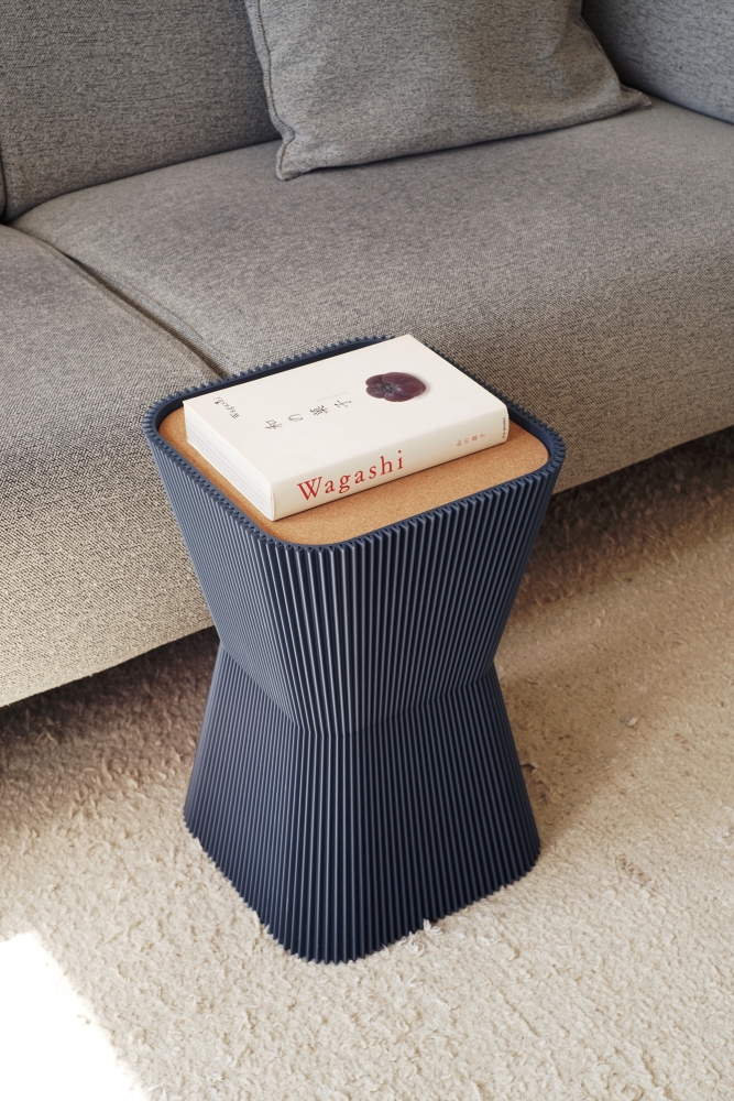 Pyramid Side Table- Navyblue