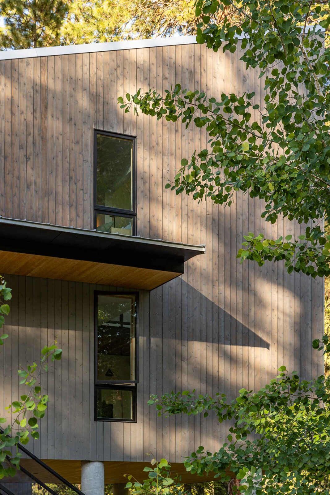 Wenatchee River Cabin by Wittman Estes. View of the windows.