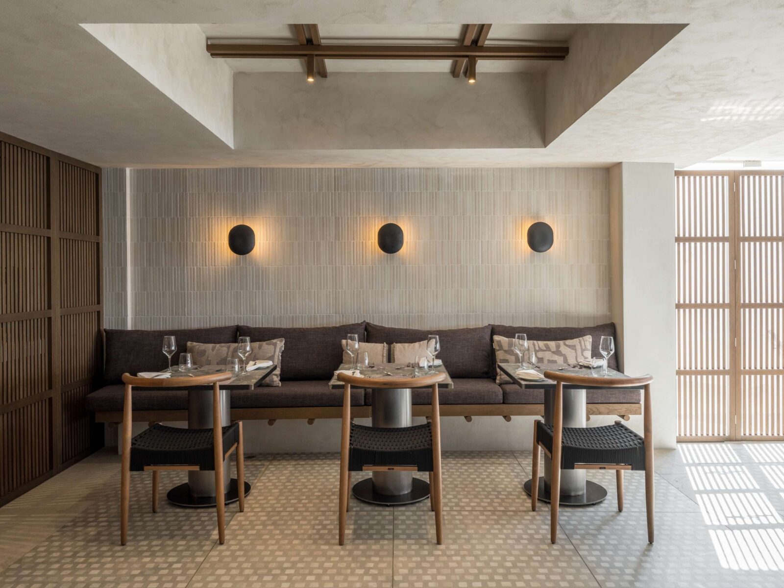 Estia Restaurant in a Greece resort, by Not a Number Architects