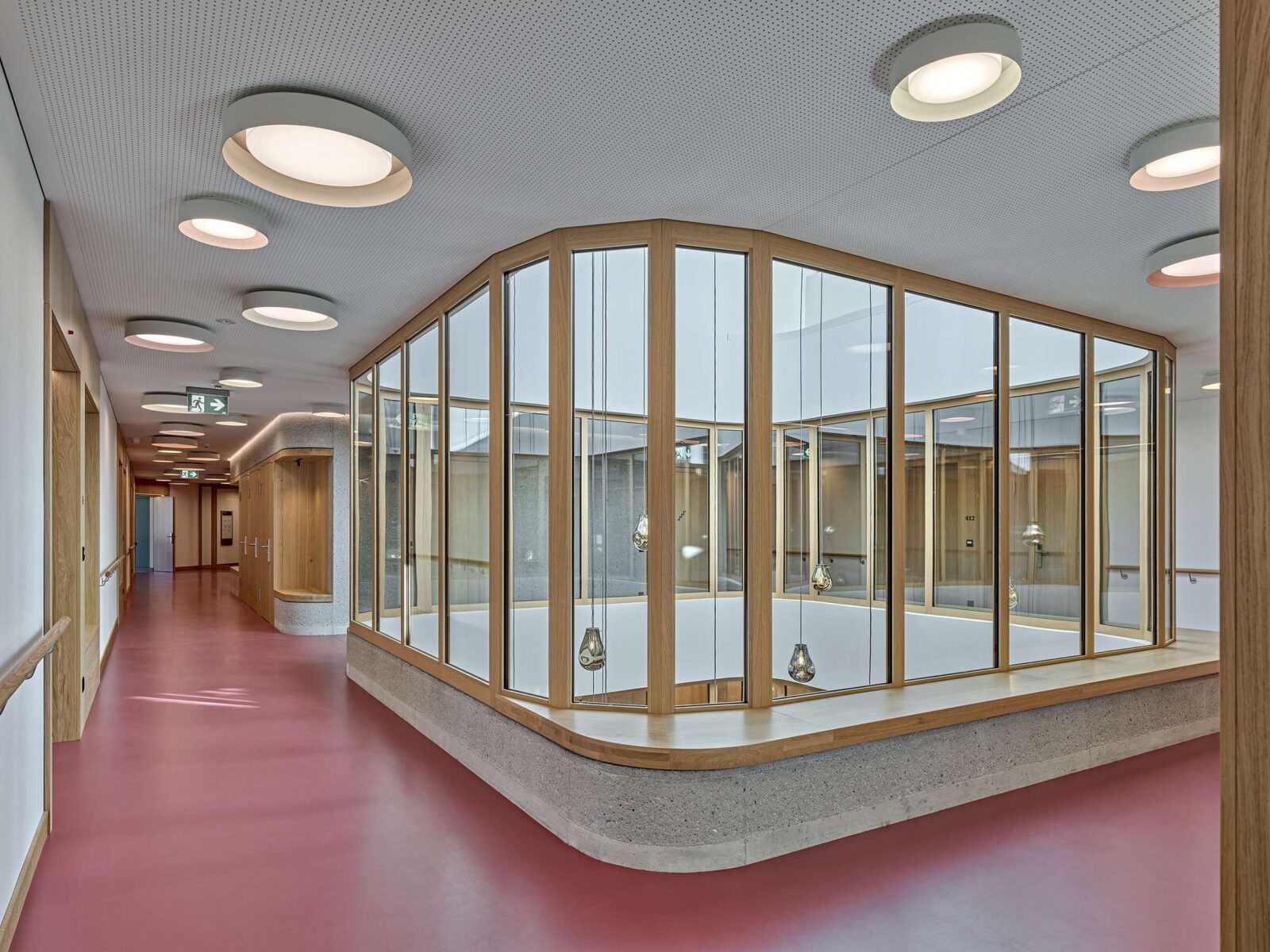 The Retirement Home Du Lac in St. Moritz, Switzerland, lighting design by Spektrum