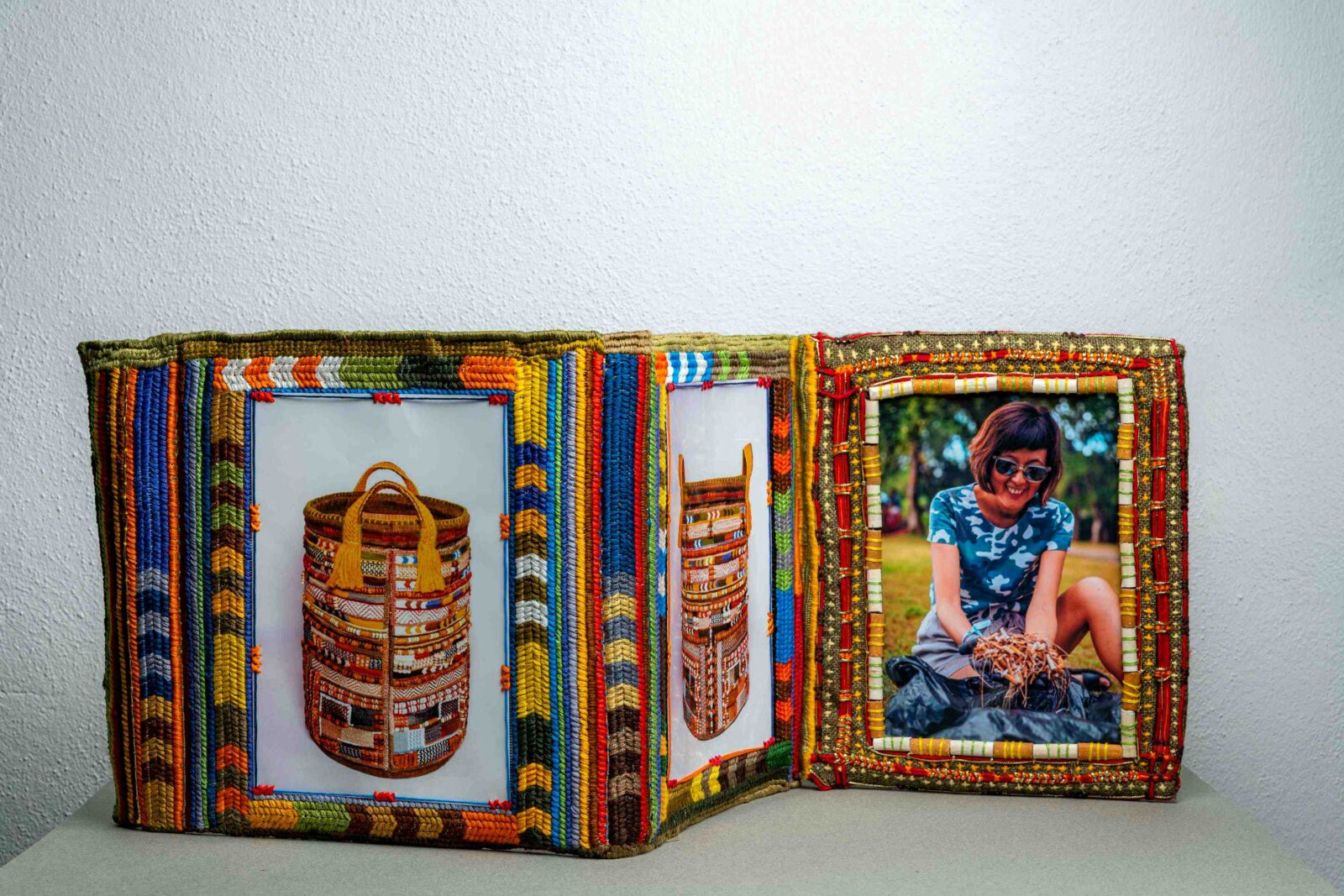 Bin Your Butt, a colourful basket made from recycled cigarette filters, by Nathalie Leung Shing
