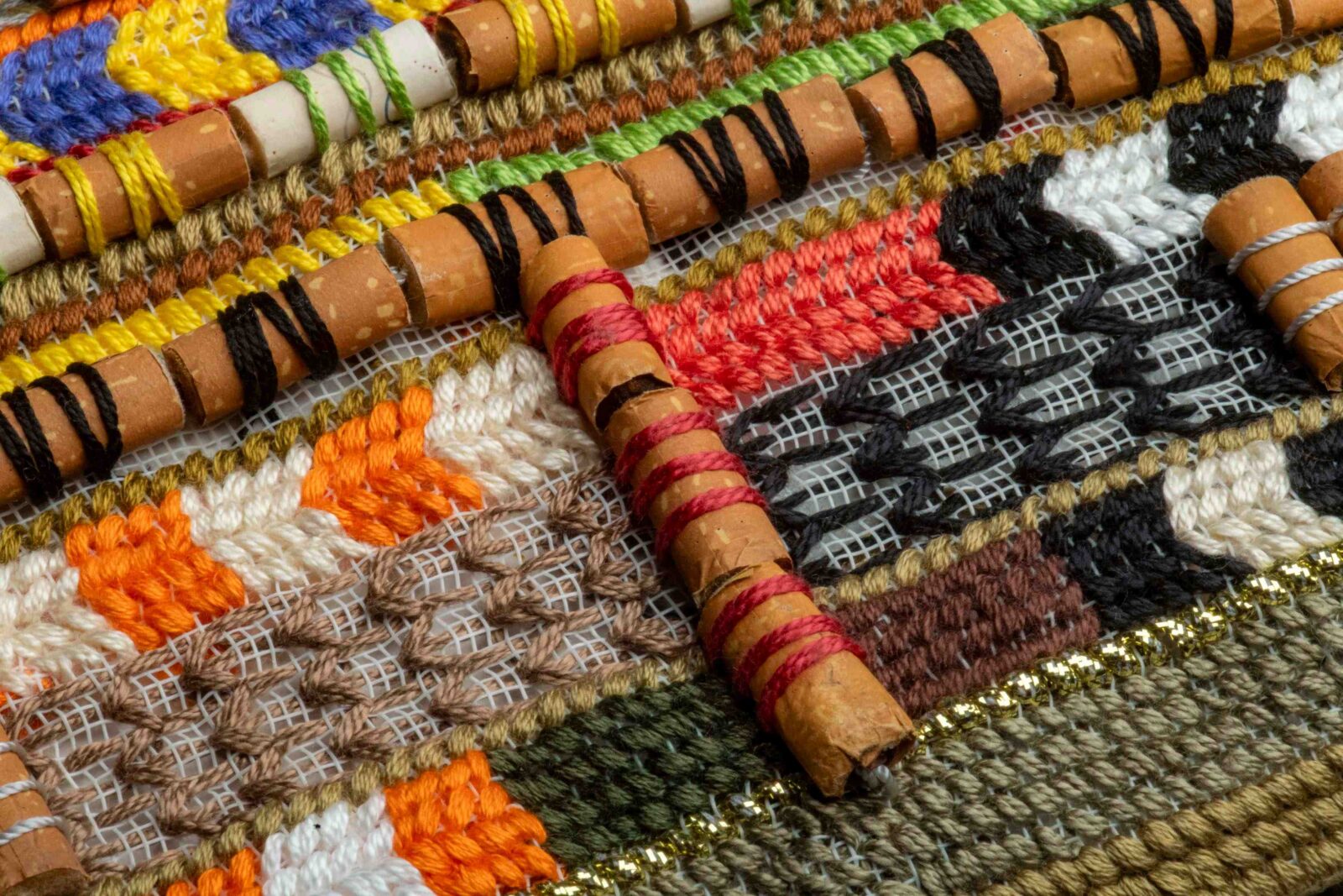 Bin Your Butt, a colourful basket made from recycled cigarette filters, by Nathalie Leung Shing