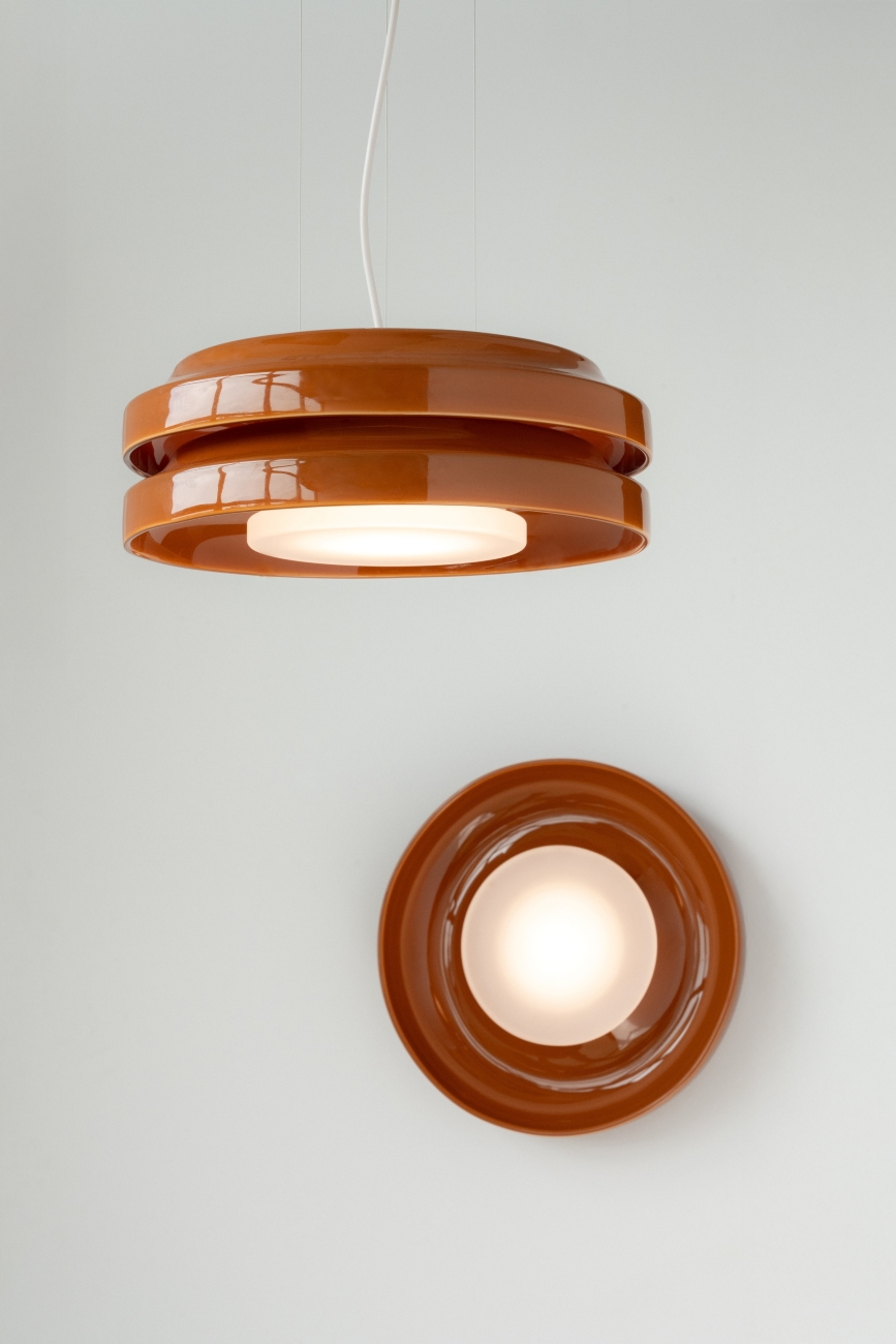 Torno luminaires wall mounted or suspended form a ceiling
