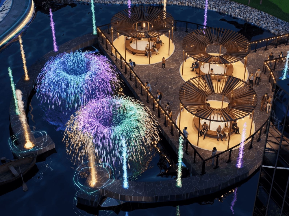 Water Show at night