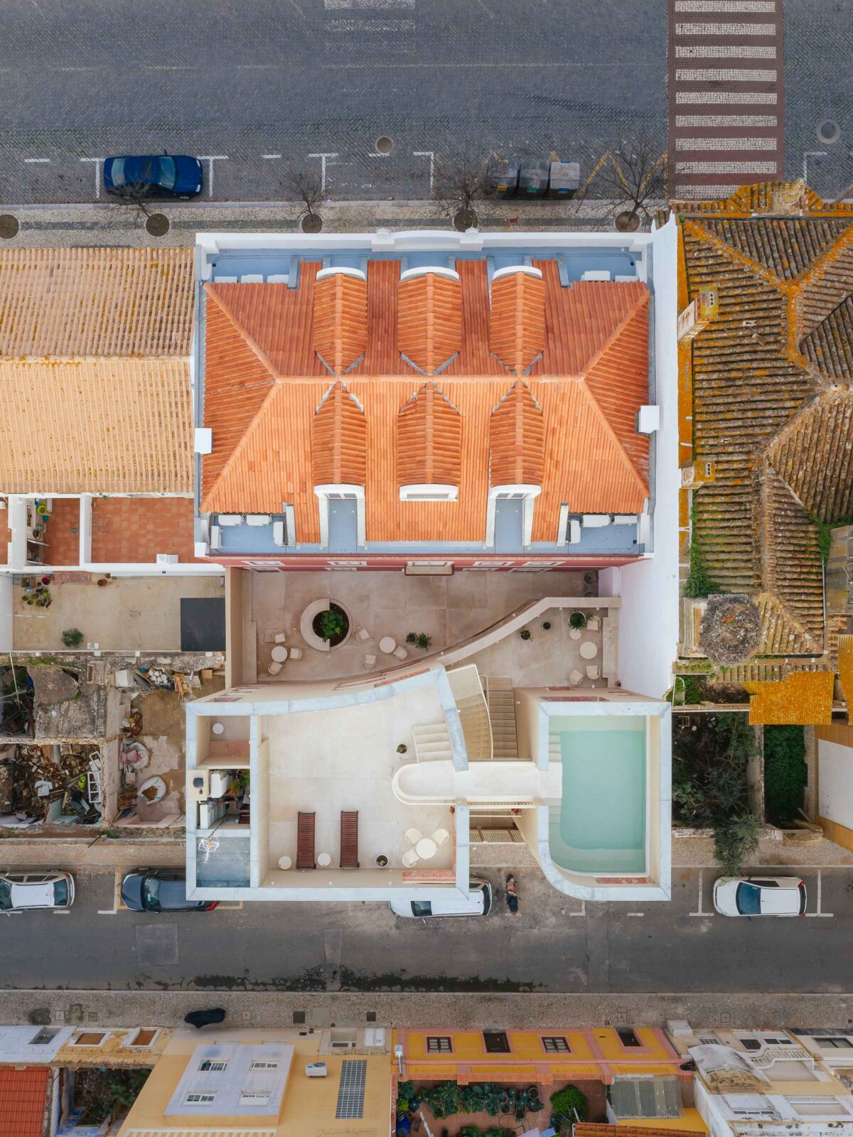 The restored Rose Building and new Mustard Building by Aurora Arquitectos
