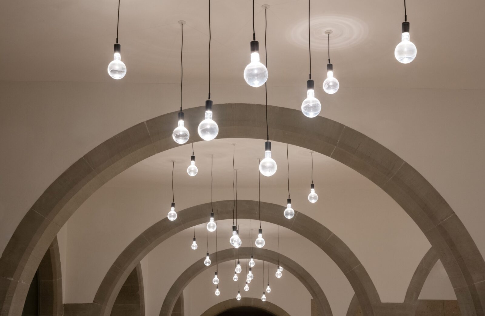 Market Hall in Burgdorf glass pendant lights by Luminum GmbH