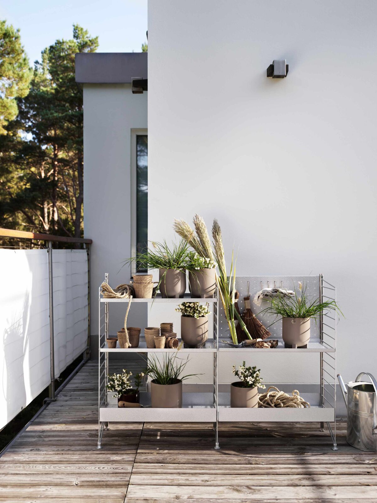 String Furniture's freestanding outdoor shelving