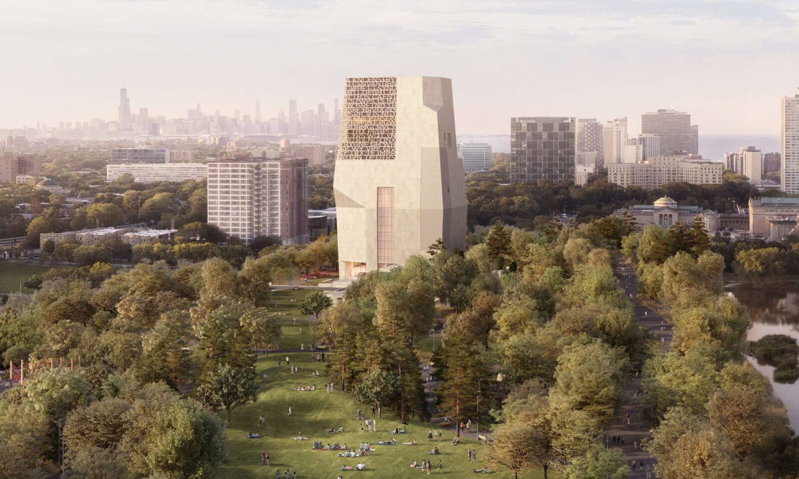 The Obama Presidential Center, photo courtesy of Michael Van Valkenburgh Associates