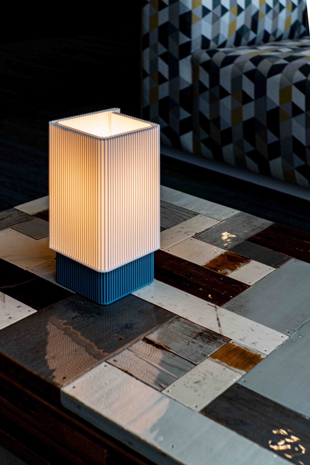 The Rectangle RIFT Series 3D-printed lamps by HORON