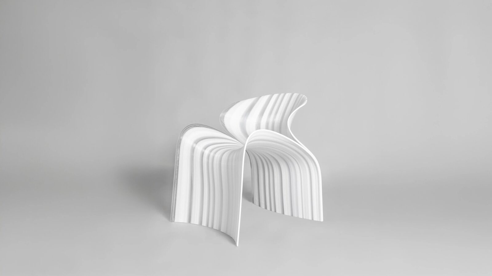 ECHO Chair White-to-translucent gradient