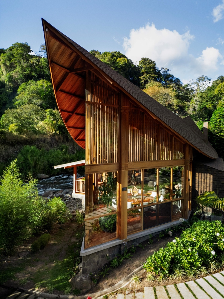 Exposed timber structure
