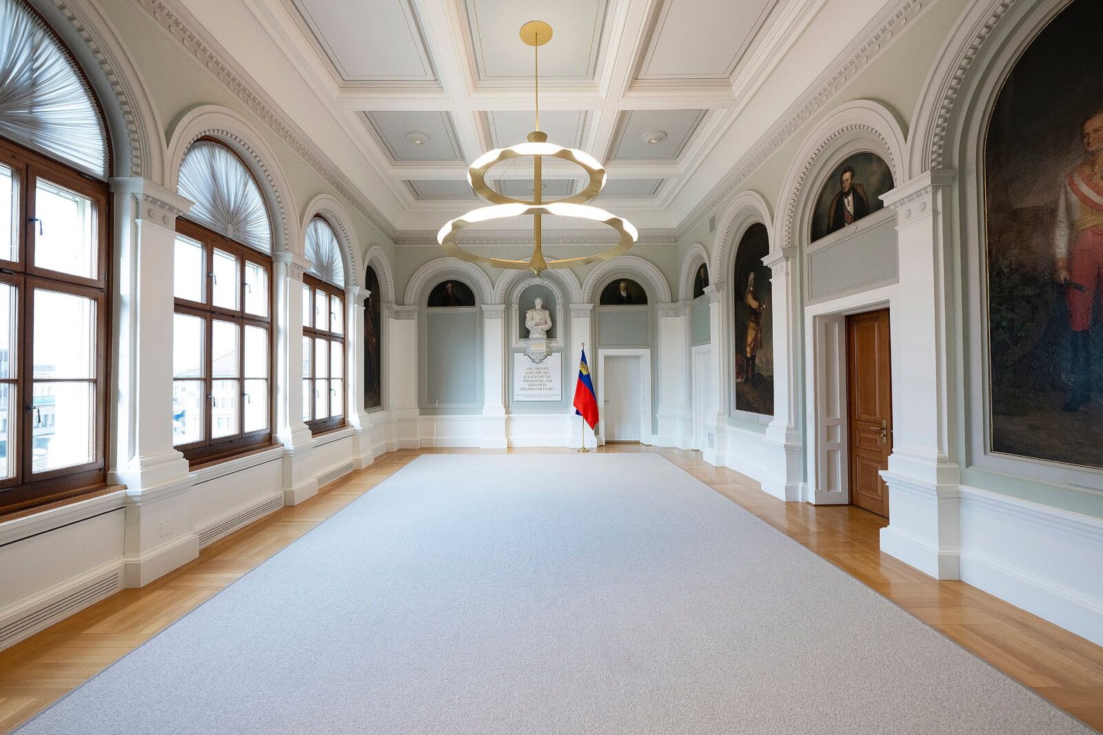 Fürst Johannes Saal chandelier by Lightsphere Gmbh and Markus Bischof Produkt Design
