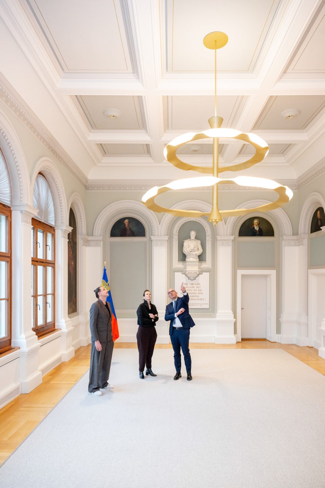 Fürst Johannes Saal chandelier by Lightsphere Gmbh and Markus Bischof Produkt Design