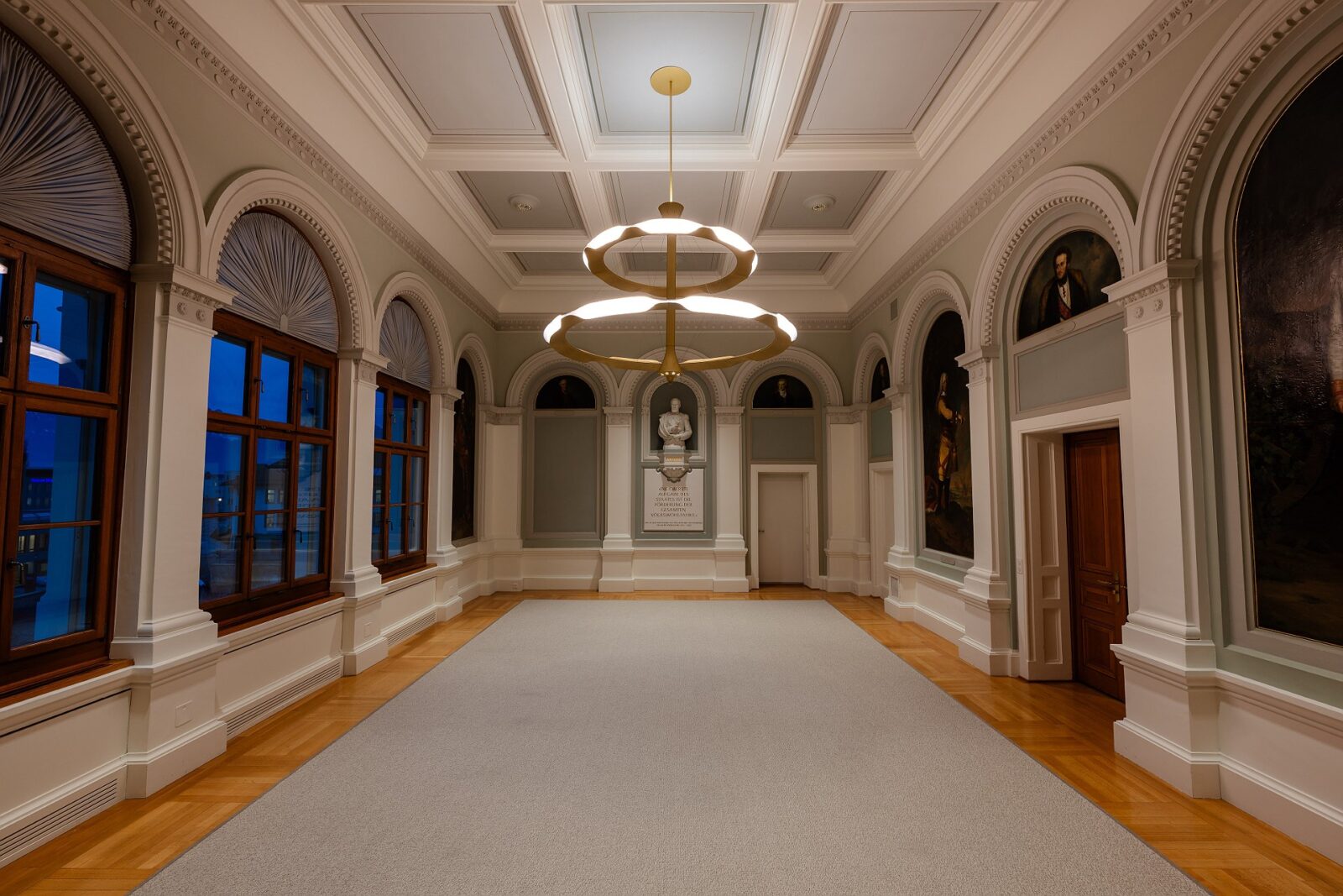 Fürst Johannes Saal chandelier by Lightsphere Gmbh and Markus Bischof Produkt Design