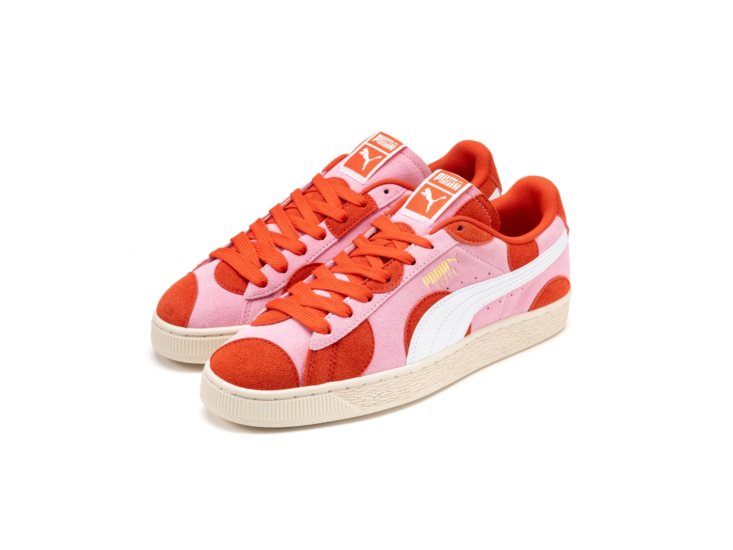PUMA Suede pink and red