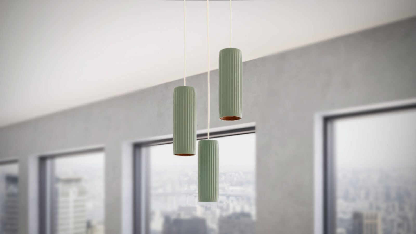 Sustainable LED Cylinders green