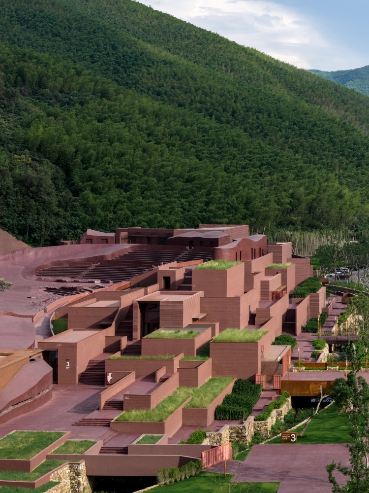 Semi-aerial View of Terraced Service Complex