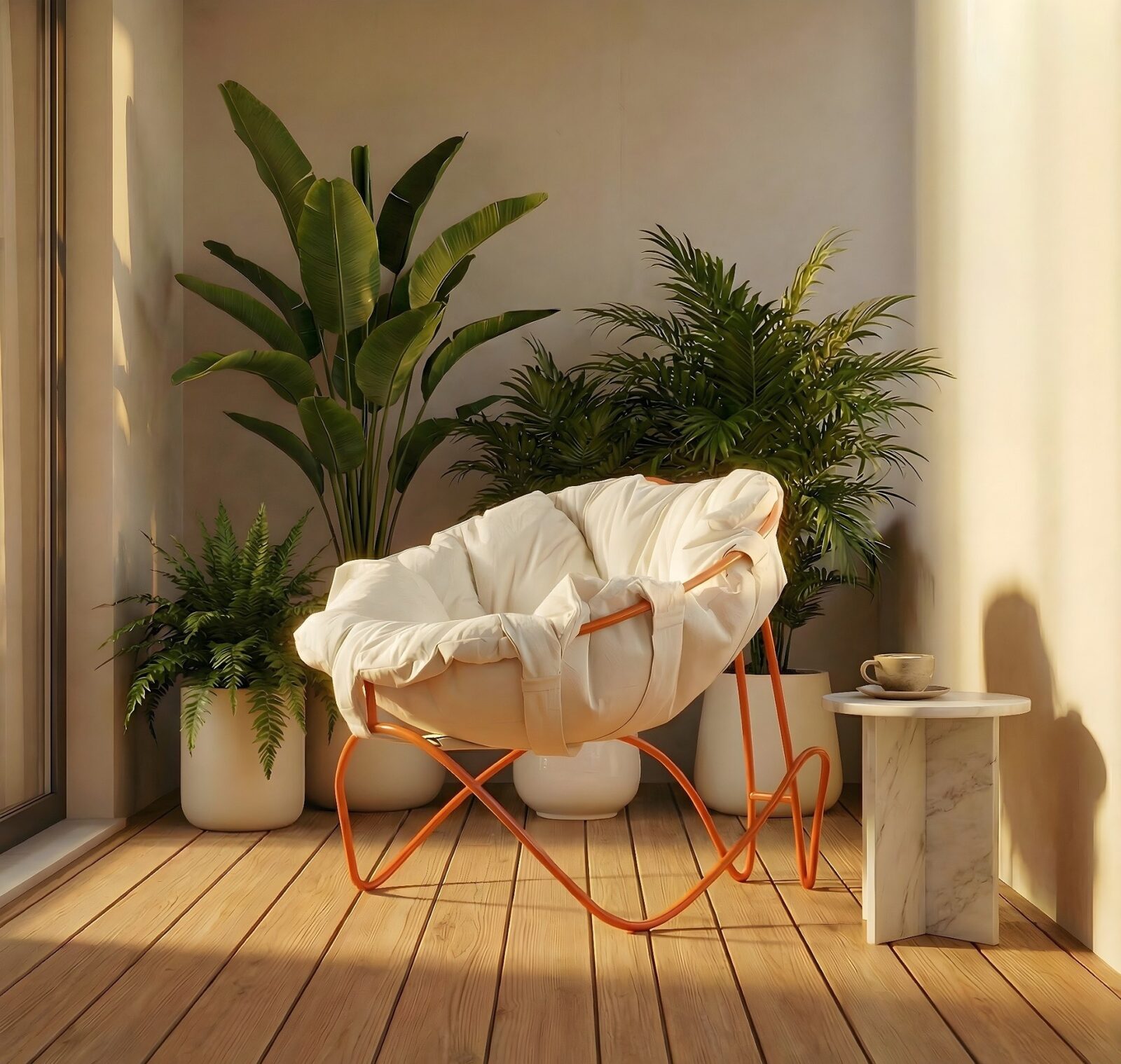 Solea lounge chair by student Amanda Romero, with Professor Jeff Feng