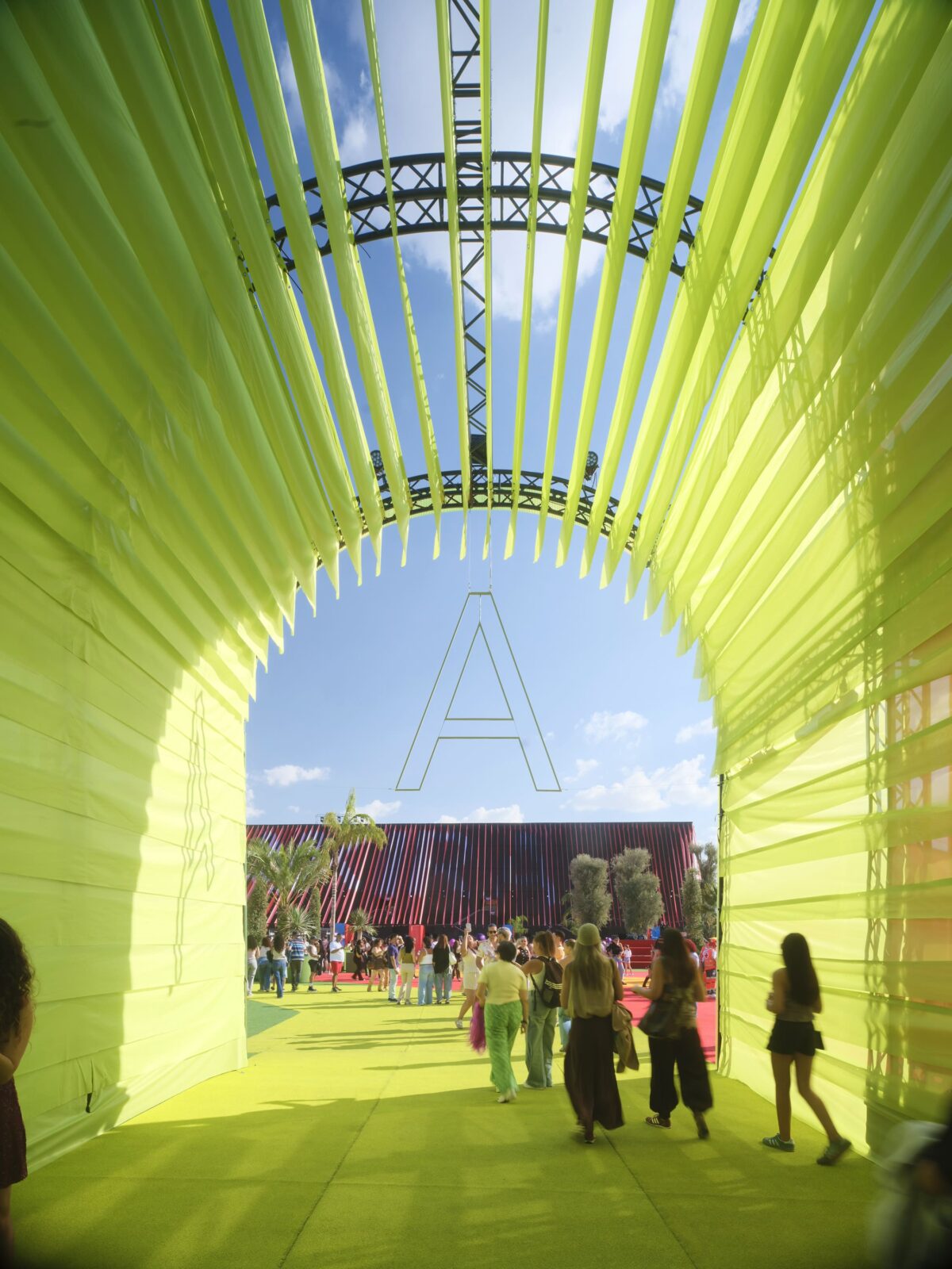 The temporary Shakira Stadium in Madrid by Bjarke Ingels Group (BIG).