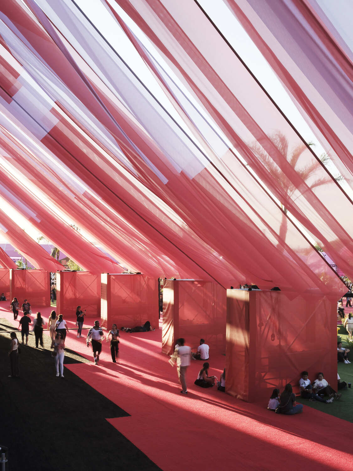 The temporary Shakira Stadium in Madrid by Bjarke Ingels Group (BIG).