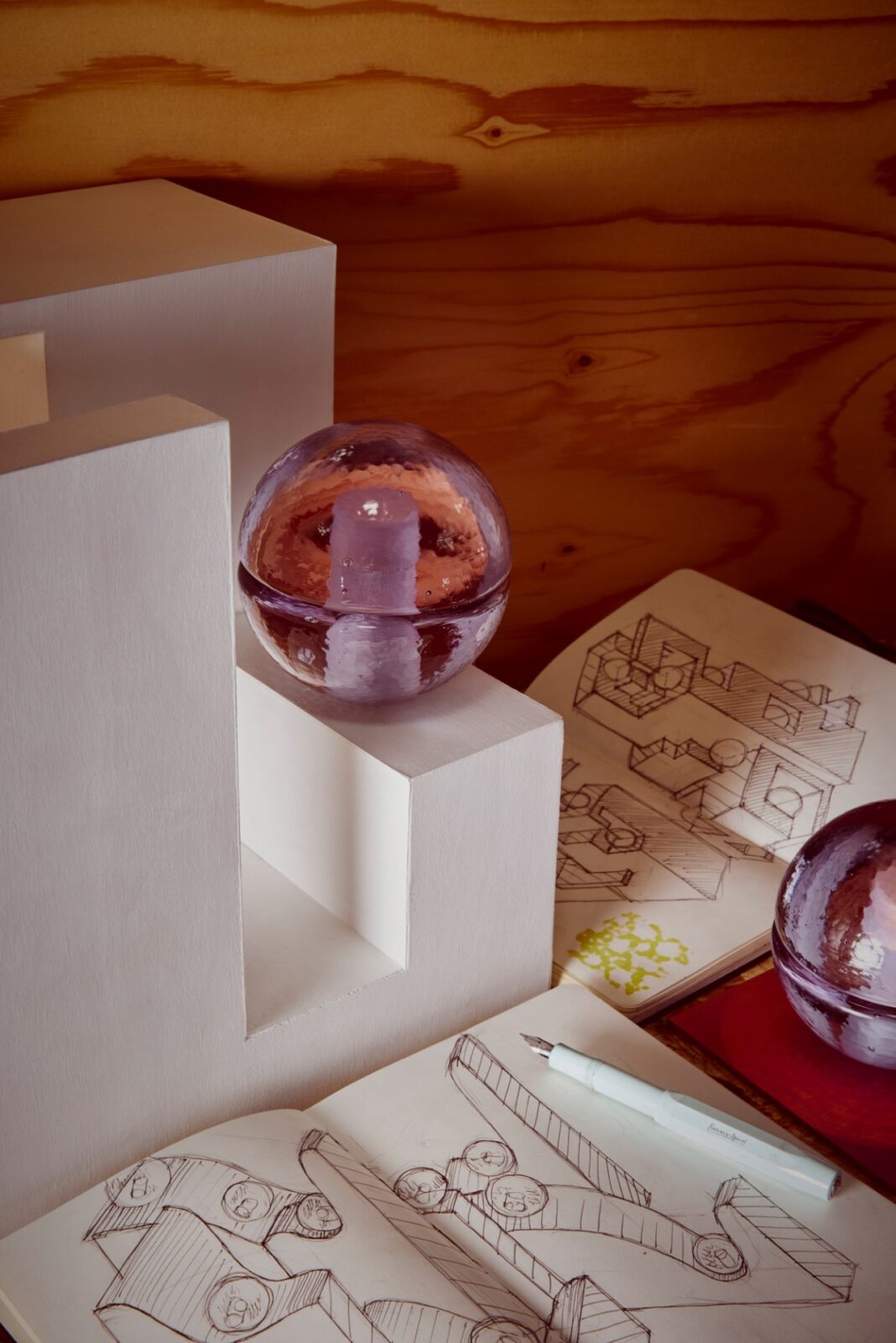 "Labyrinth Dreams" installation with the Purple 14p at London Design Festival, by Bocci and Bethan Laura Wood
