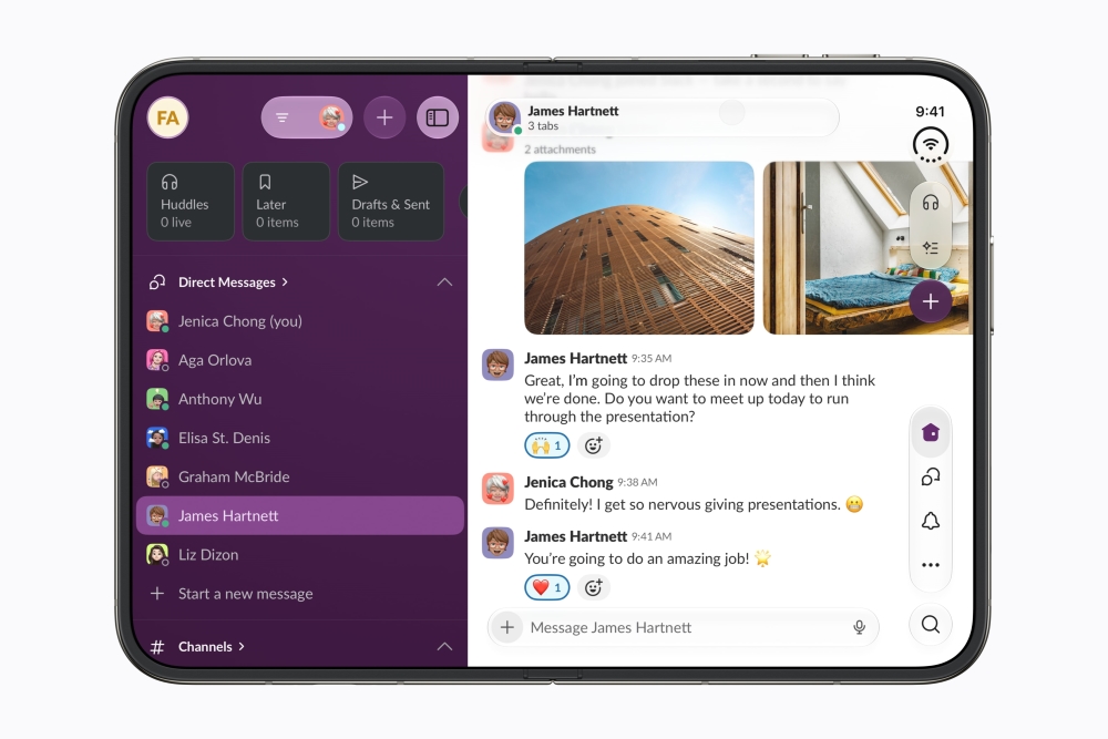 Apple iPhone Duo Slack app