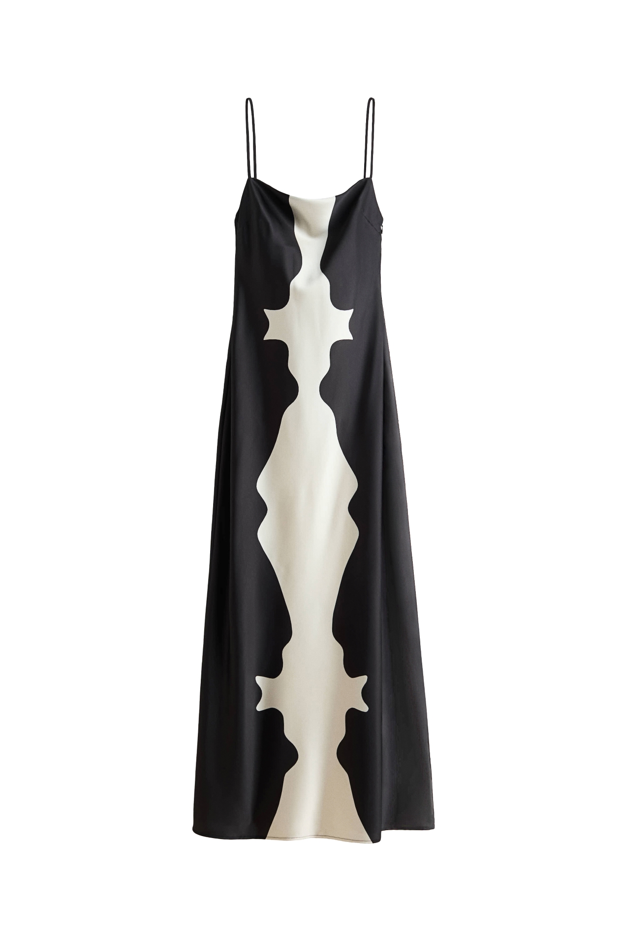 vase-printed slip dress