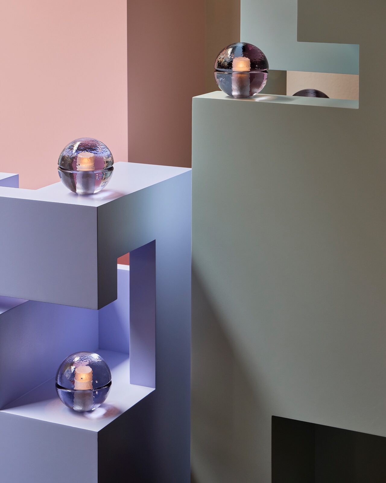 "Labyrinth Dreams" installation with the Purple 14p at London Design Festival, by Bocci and Bethan Laura Wood