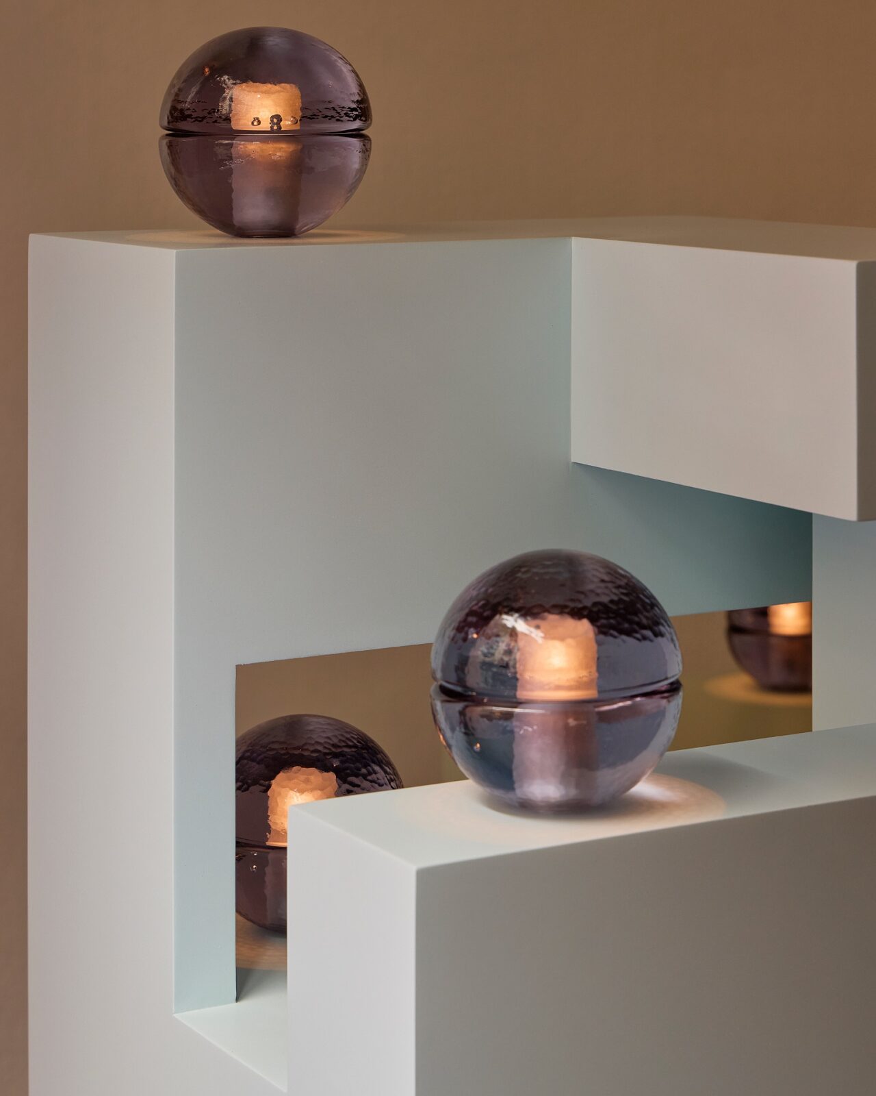 "Labyrinth Dreams" installation with the Purple 14p at London Design Festival, by Bocci and Bethan Laura Wood
