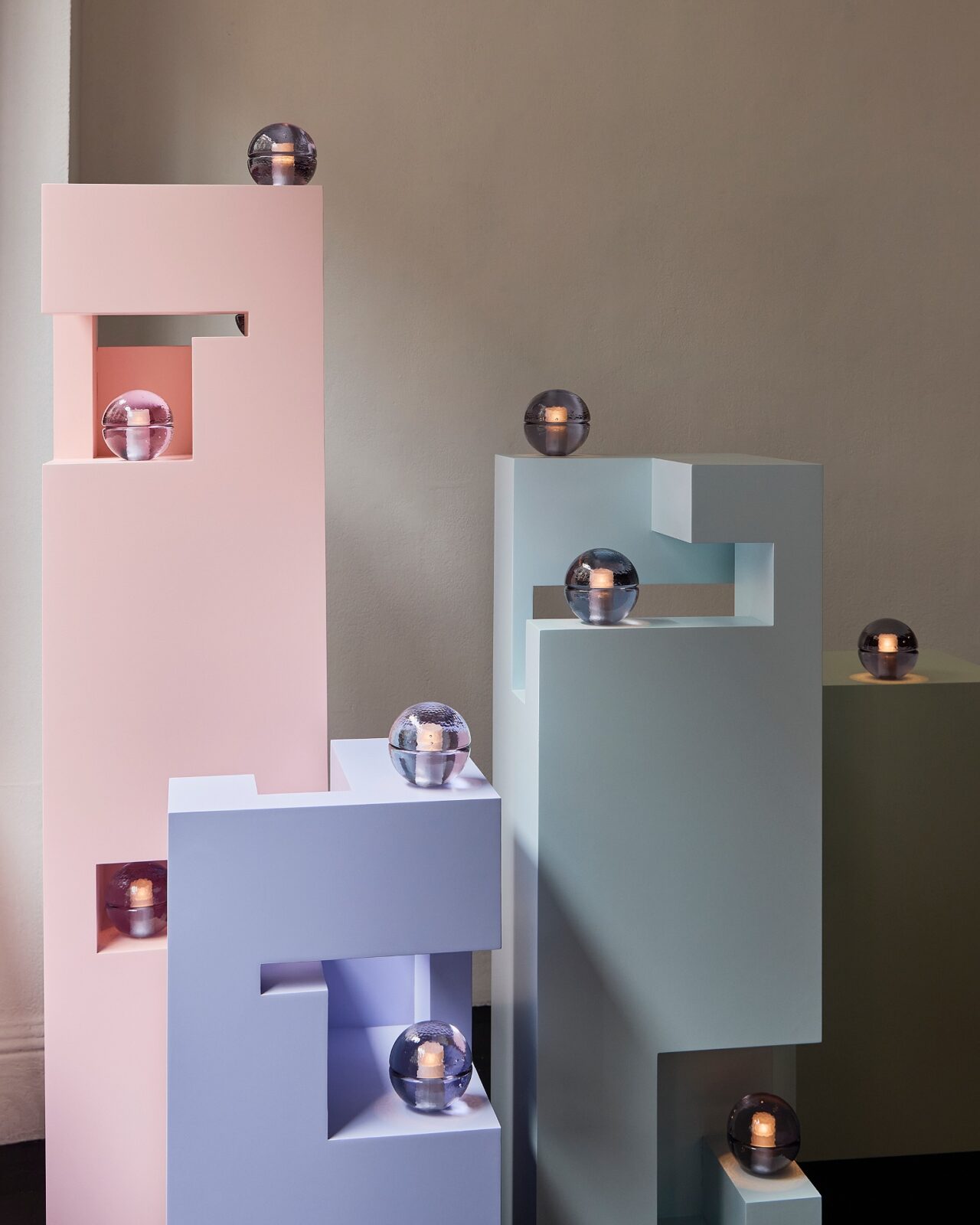 "Labyrinth Dreams" installation with the Purple 14p at London Design Festival, by Bocci and Bethan Laura Wood