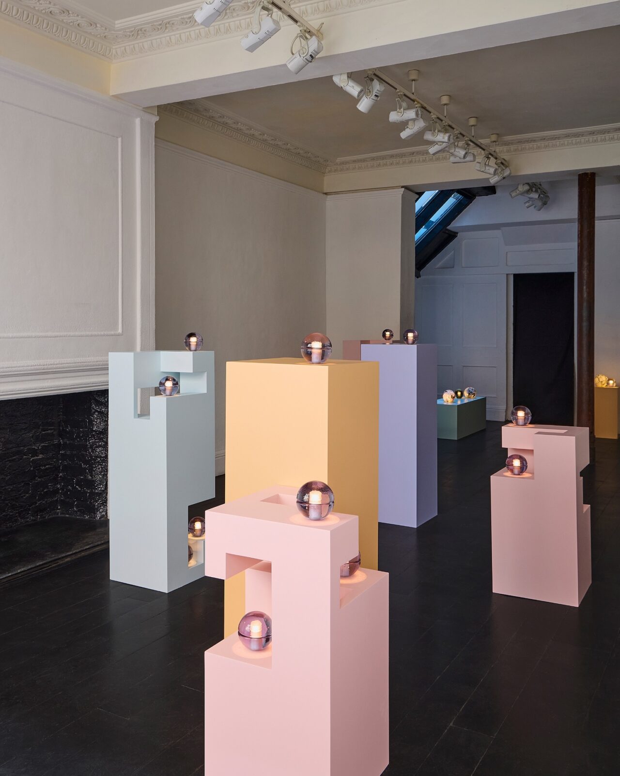 "Labyrinth Dreams" installation with the Purple 14p at London Design Festival, by Bocci and Bethan Laura Wood