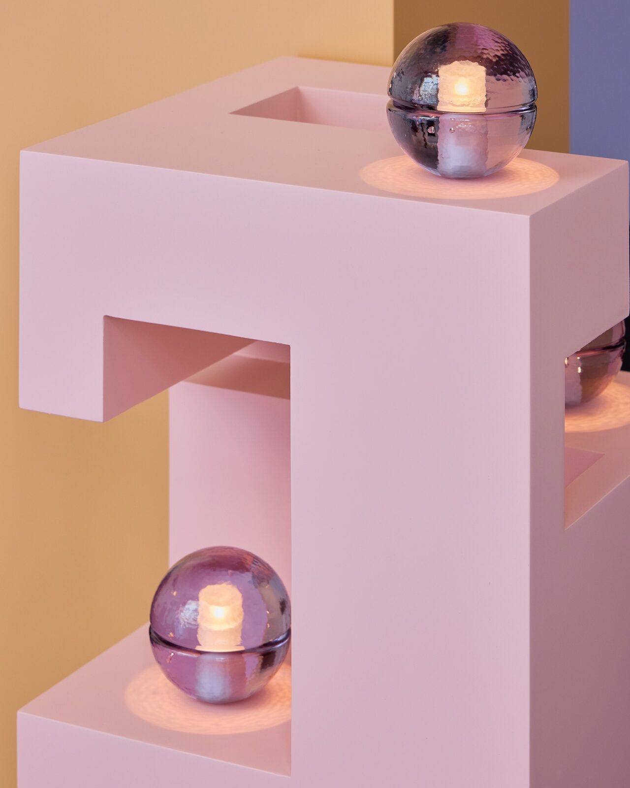 "Labyrinth Dreams" installation with the Purple 14p at London Design Festival, by Bocci and Bethan Laura Wood