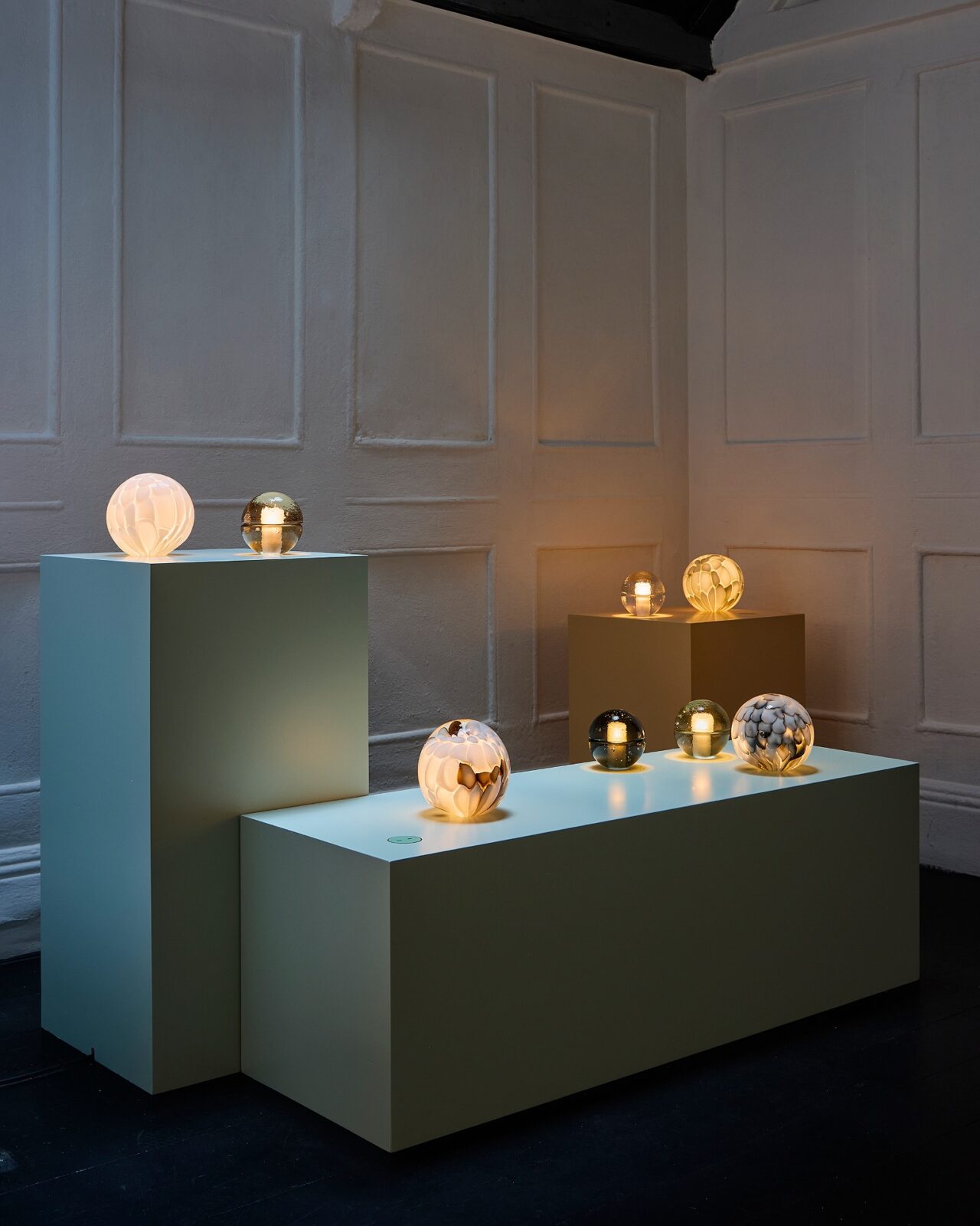 "Labyrinth Dreams" installation with the Purple 14p at London Design Festival, by Bocci and Bethan Laura Wood