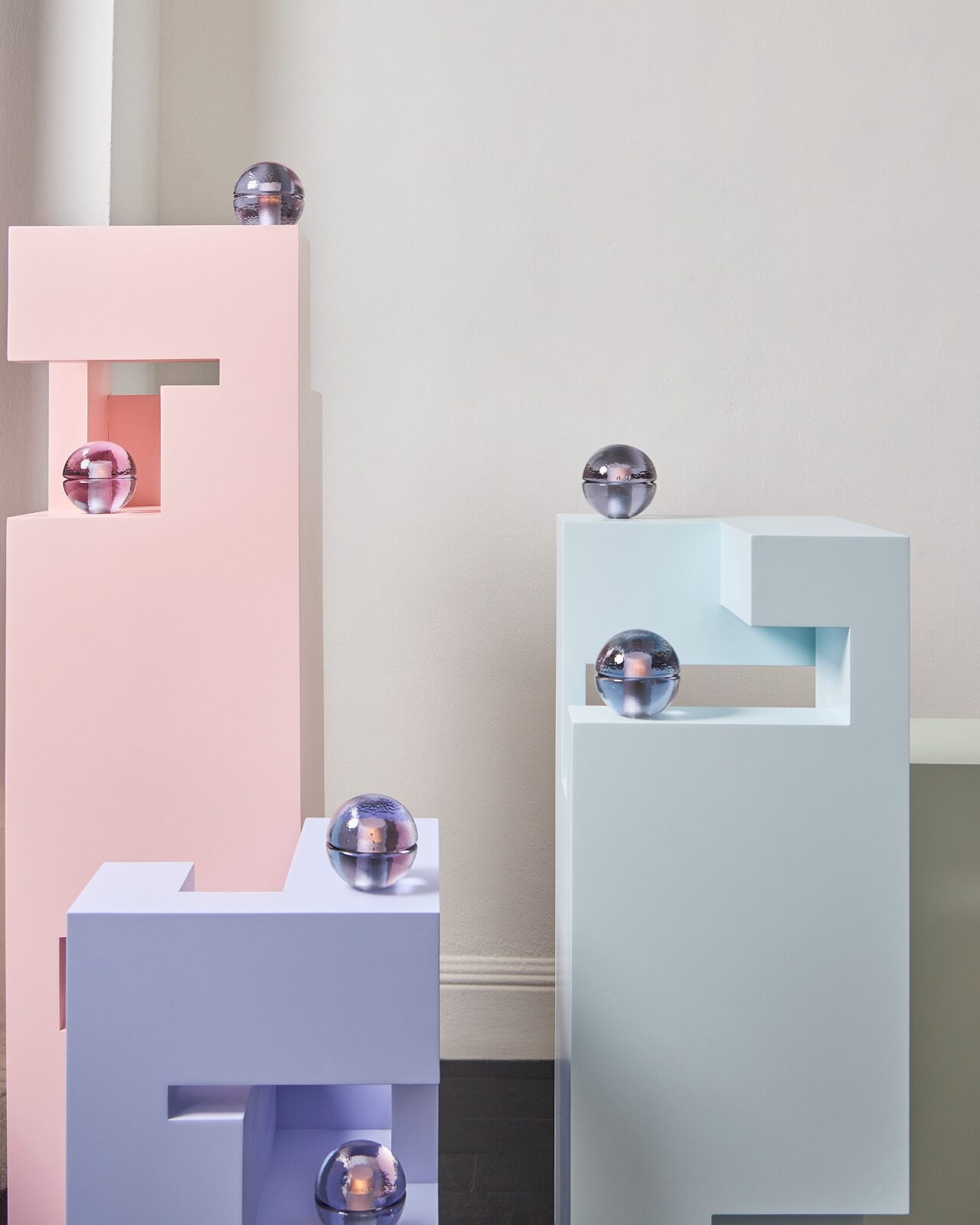 "Labyrinth Dreams" installation with the Purple 14p at London Design Festival, by Bocci and Bethan Laura Wood