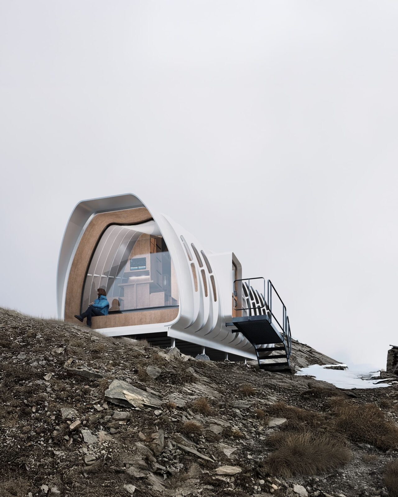 Stratum: A Carbon-Free Alpine Bivouac