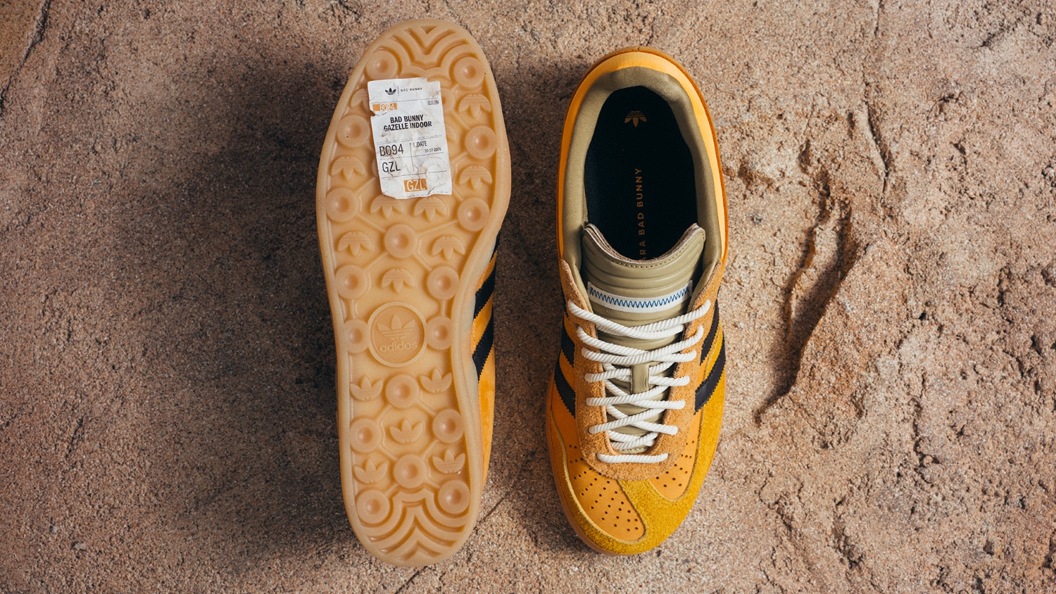 adidas Originals x Bad Bunny Gazelle Indoor Solar Gold
