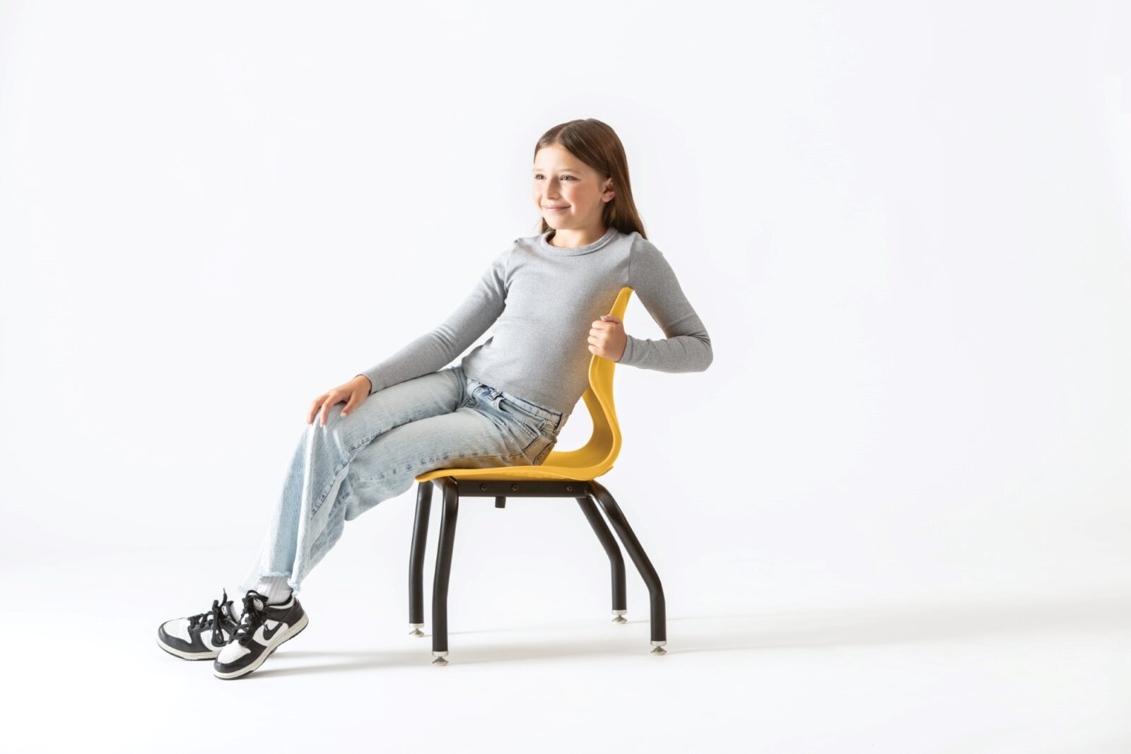 A child sitting on Scribble chair